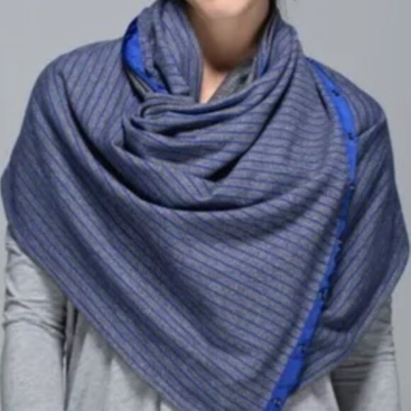 Lululemon Athletica Yoga Infinity Snap Scarf Purple Bluish Gray OS Rulu Workout - Picture 1 of 11